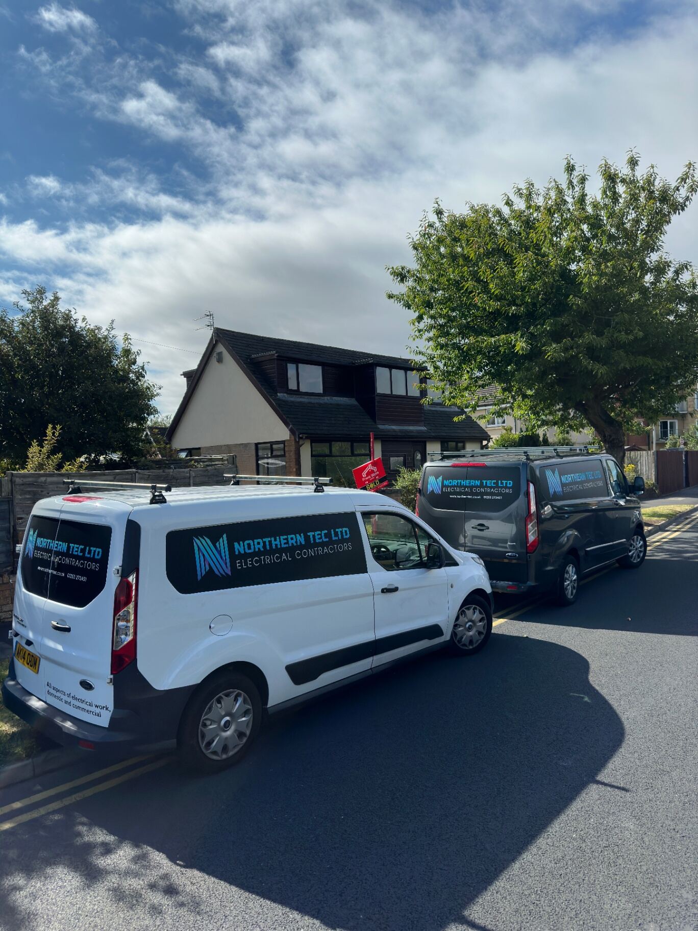 Northern Tec electricians inspecting a commercial electrical installation